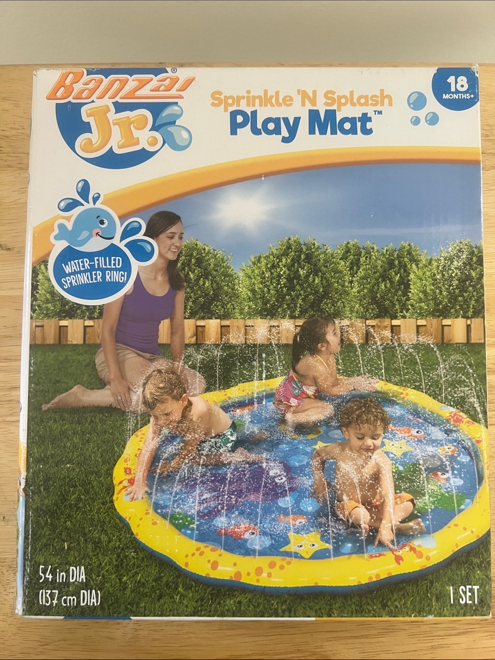 Banzai Jr. Sprinkle 'N Splash Play Mat - Yellow & Blue